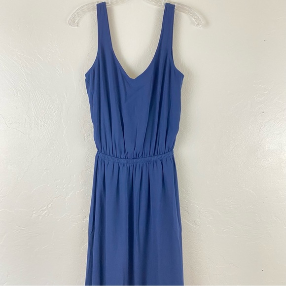 Show Me Your MuMu Size XXS Navy Blue Kendall Sleeveless Chiffon Full Maxi Dress - Picture 2 of 7
